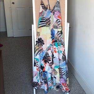 Size S bar 3 printed high low  maxi dress